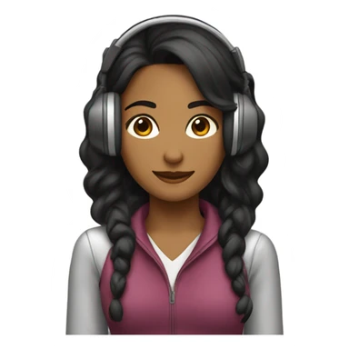 chicas con audifonos sticker