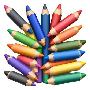 Colorful crayons in a bundle sticker