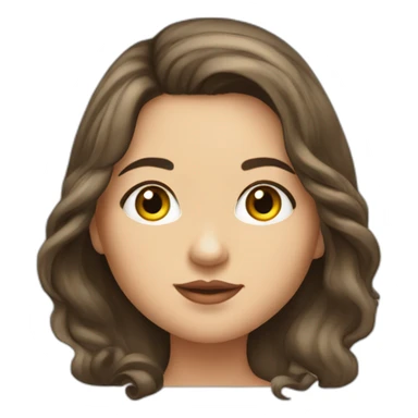 Brunette-girl-long-hair-chubby-cheeks-old-money-fashion-style-red sticker