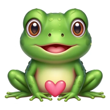 cute frog cheeeks blushing sticker