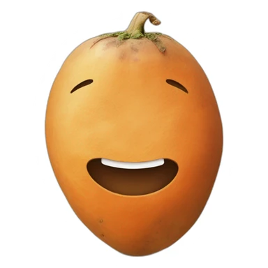 A face on a Sweet potato sticker