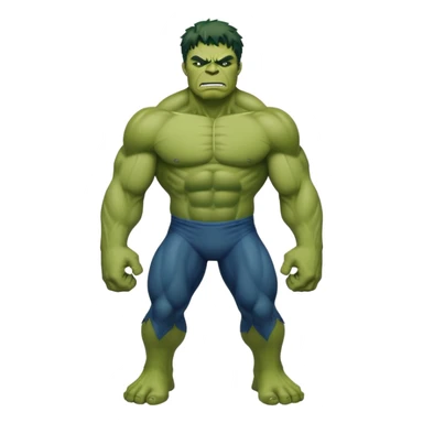 Hulk, green muscular superhero sticker