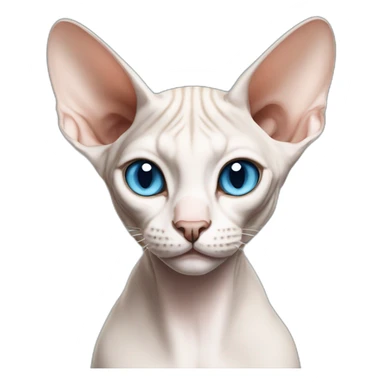 sphynx cat with blue eyes sticker