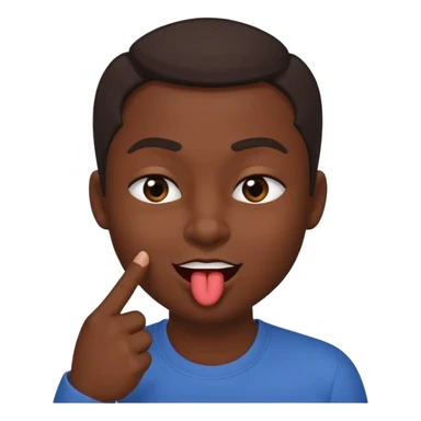 Emoji coquin avec le doigt dans le coin de la bouche 😏 avec ce regard là et cette tête qui se mord le doigt le visage plus coquin 😈  sticker