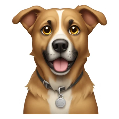 with mongrel dog  sticker