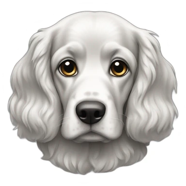 Cocker anglais noir et blanc sticker