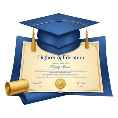 blue Diploma of Higher Education sticker