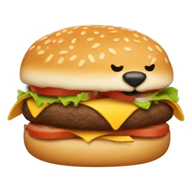 hamburger with a dog inside sticker