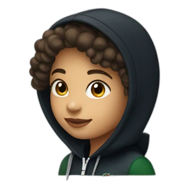 Lacoste bag latina girl with black lacoste hoodie sticker