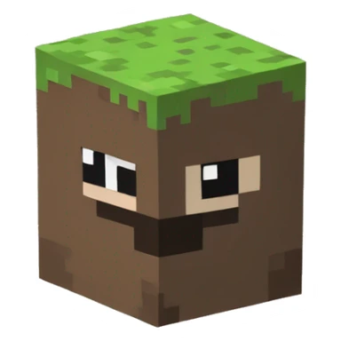 2d Minecraft dirt block  sticker