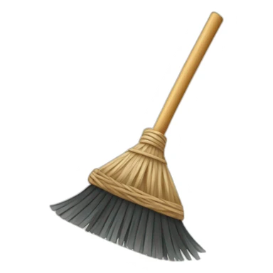 sweeping broom sticker