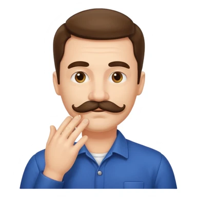 Homme qui caresse moustache sticker