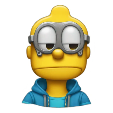 Bart Simpson con una paleta sticker