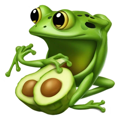 frog eating a pickle sticker