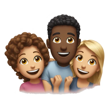 happy moments among friends sticker