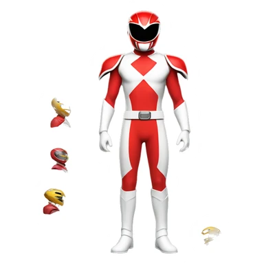 Power ranger full body,Red anger,helment sticker