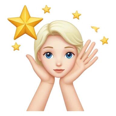 grabbing a dream star with your hand  sticker