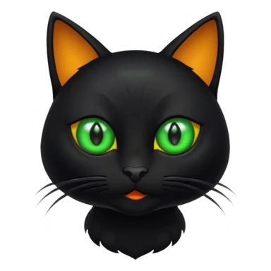 Halloween black cat sticker