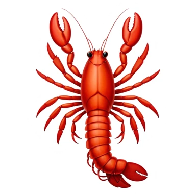 Chinese lobster wings as biped red skin sticker