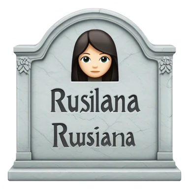 Grave stone whit tha name of ruslana sticker