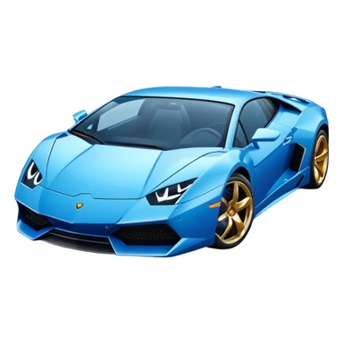 Blue Lamborghini sports car sticker