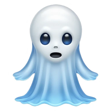 blue and white ghost boy farting sticker