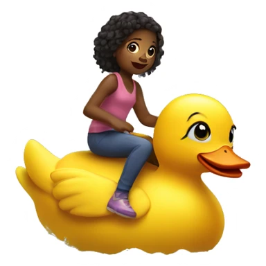 Daughter rose riding a rubber ducky sticker