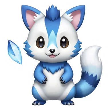 Shiny Sparkly Cute Kawaii Furry  Furret-Oshawott-Meowstic-Zangoose-Hybrid (Full body) sticker