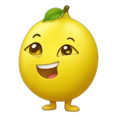 cute lemon charcter sticker