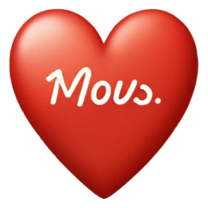 Heart with I miss you text sticker