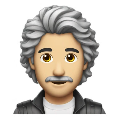 peluca javier milei sticker