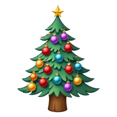 New Year tree sticker