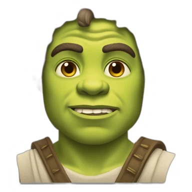 shrek as a greek god sticker