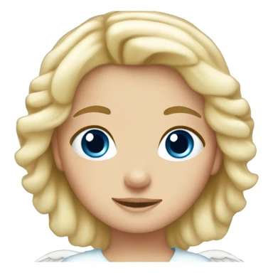 blonde hair blue eyed girl angel sticker