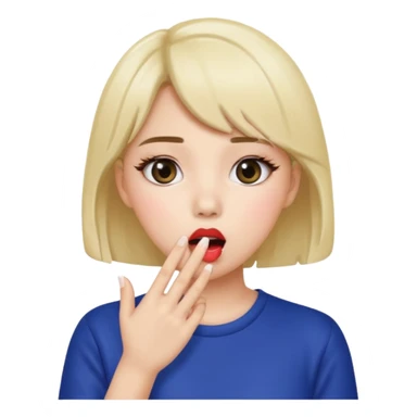 şaşırma eli ağzına götürme, k-pop girl sticker
