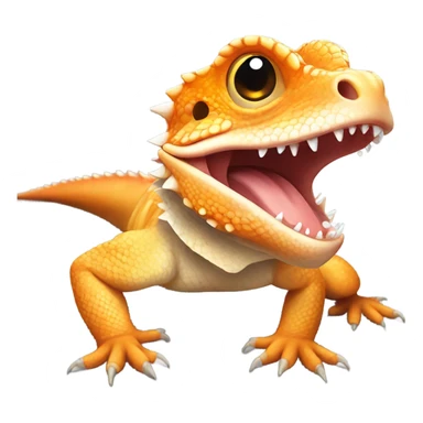 Happy orange bearded dragon sticker