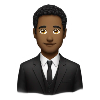 charming artist in black suit sticker