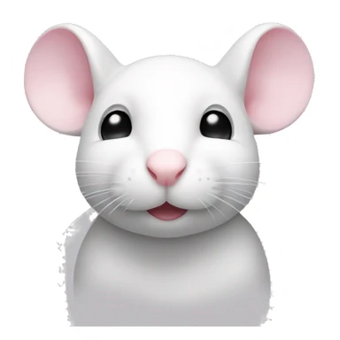 White mouse with a slight pink tint  sticker