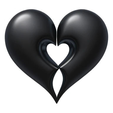 İki siyah kalp Birleşik sticker