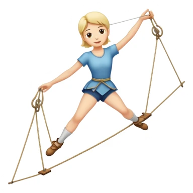 person balancing on tightrope
 sticker