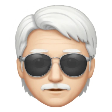 😁 with sunglasses white hair sticker