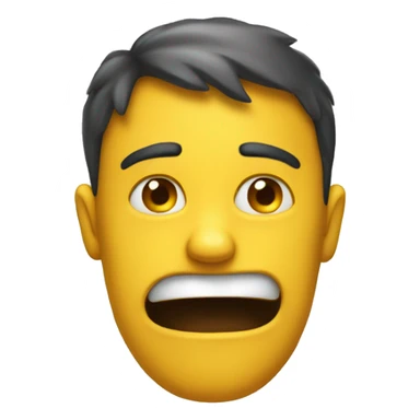 Yellow emoji with Nonsensical, unintelligible expression  sticker