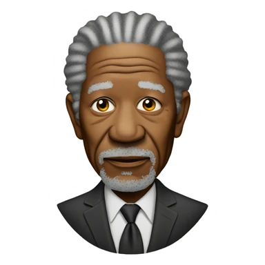 Morgan Freeman looks down sadly sticker