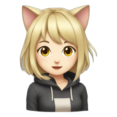 Anime girl cat sticker