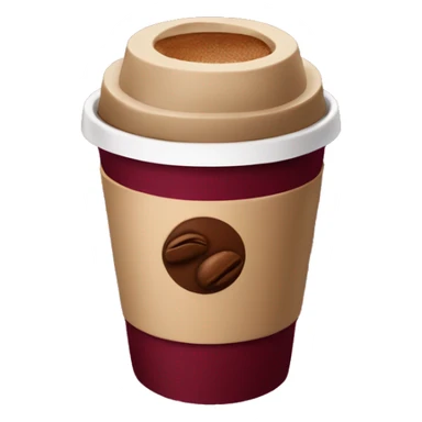 burgundy TAKEAWAY coffee sticker