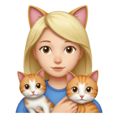 person with cat on their shoulder sticker