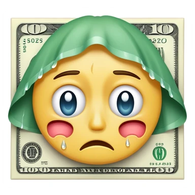 Billete de dólar llorando sticker