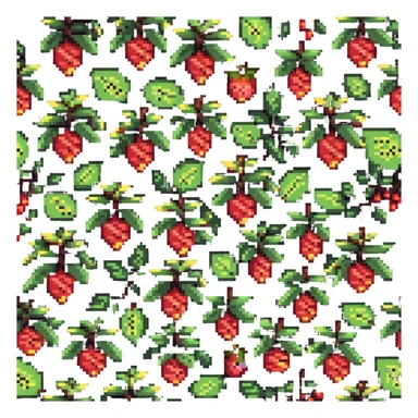 berry bush with fruits sticker