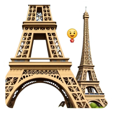 emojis climbing the Eiffel Tower sticker