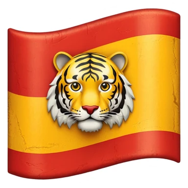 We need a flag in red and yellow. We need a tiger emblem on it. sticker